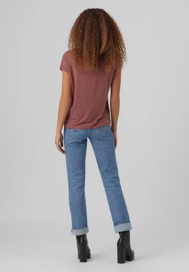 Vero Moda Vero Moda VMAVA PLAIN - Basic T-shirt - rose brown Im Verkauf